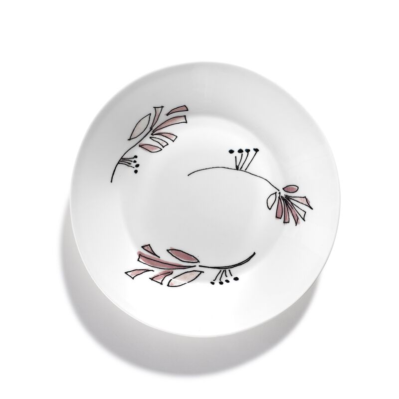 Marni Midnight Flowers Medium Deep Plates Set Of 2 - Fiore Rosa image number 1